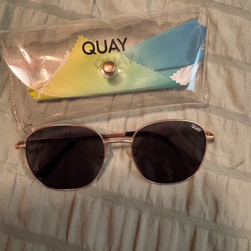 Quay Australia Black and Gold Sunglasses